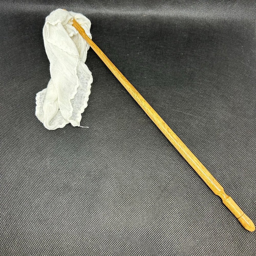 Wooden flute cleaning rod with case